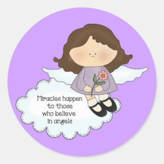 Sticker Rond Angel Miracles