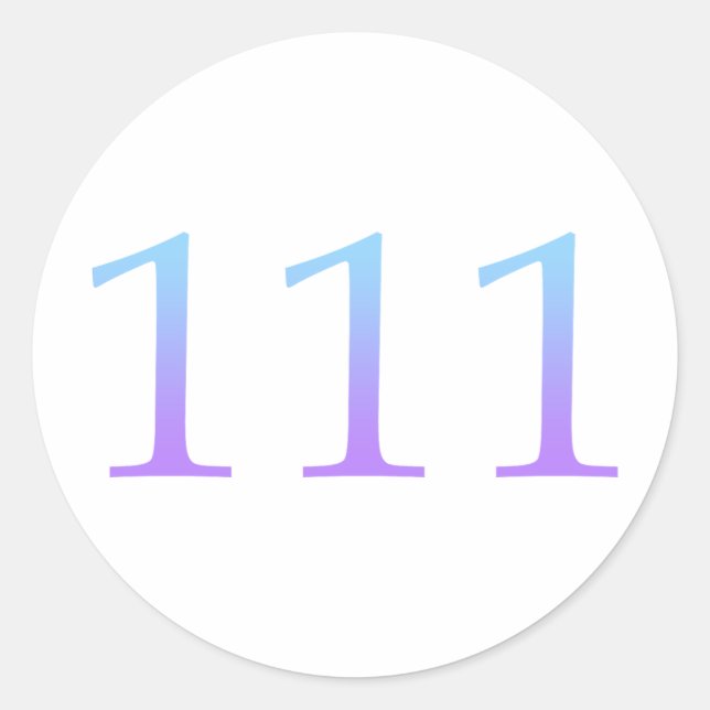 Sticker Rond Angel Numéro 111 - Intuition (Devant)