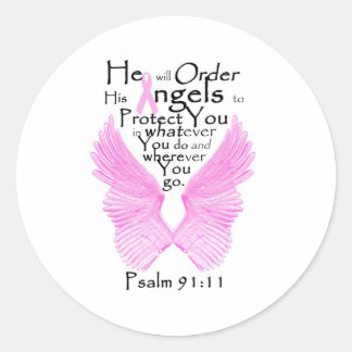 Sticker Rond Angel Wings
