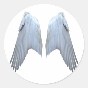 Sticker Rond Angel Wings