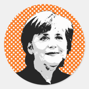 Sticker Rond Angela Merkel
