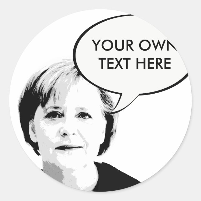 Sticker Rond Angela Merkel — Leader international -.png (Devant)