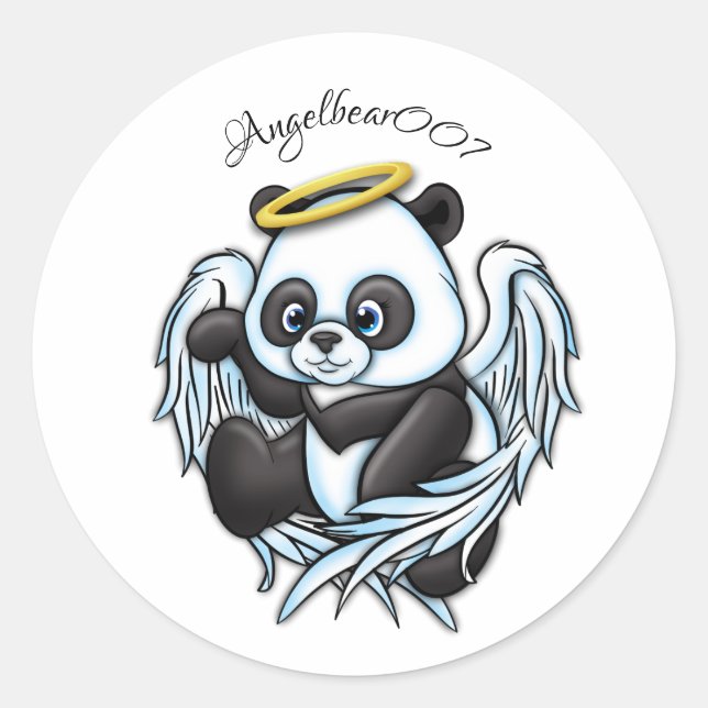 Sticker Rond angelbear007 design (Devant)