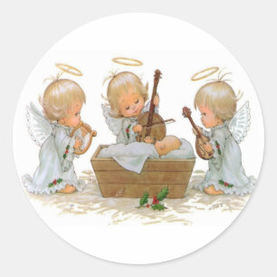 Sticker Rond Angels dans l'autocollant Manger