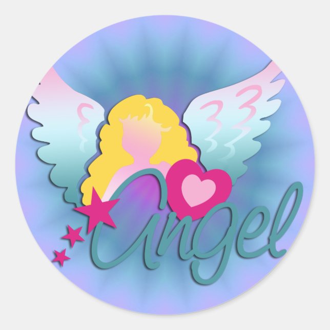 Sticker Rond Angels Love (Devant)