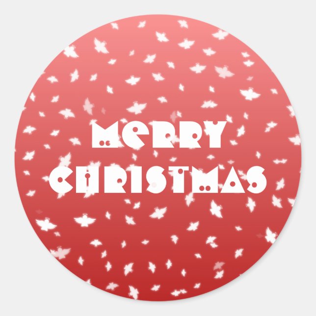 Sticker Rond Anges de Noël (Devant)
