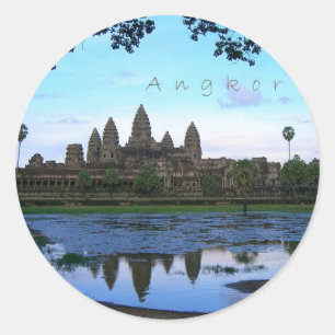 Sticker Rond Angkor Vat 01