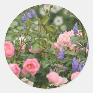 Sticker Rond Anglais Cottage Garden