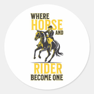 Sticker Rond Anglais équitation Equestre Funny Dire Cheval Spor