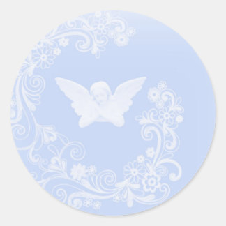 Sticker Rond Angle bleu