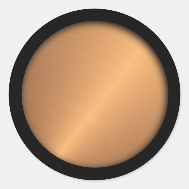 Sticker Rond Angle de brillance du cuivre (Devant)