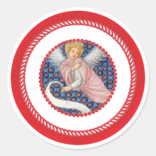 Sticker Rond Angle Médiéval Rose Pour Jesse Tree