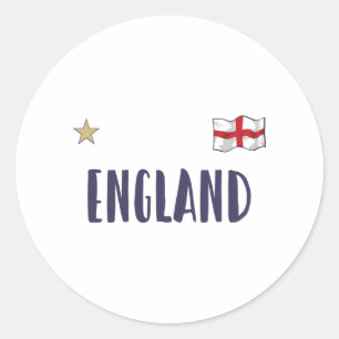 Sticker Rond Angleterre Fan Shirt Anglais Drapeau