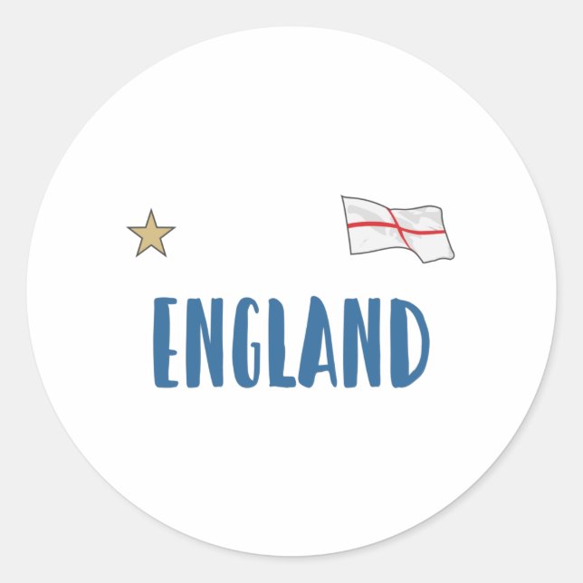 Sticker Rond Angleterre Fan Shirt Anglais Drapeau (Devant)