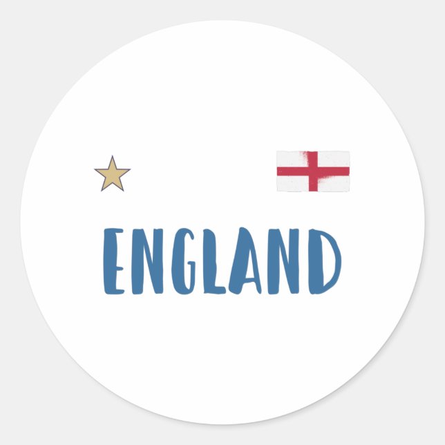 Sticker Rond Angleterre Fan Shirt Anglais Drapeau (Devant)