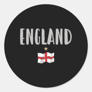 Sticker Rond Angleterre Fan Shirt Anglais Drapeau