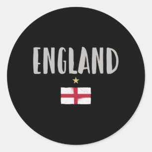 Sticker Rond Angleterre Fan Shirt Anglais Drapeau