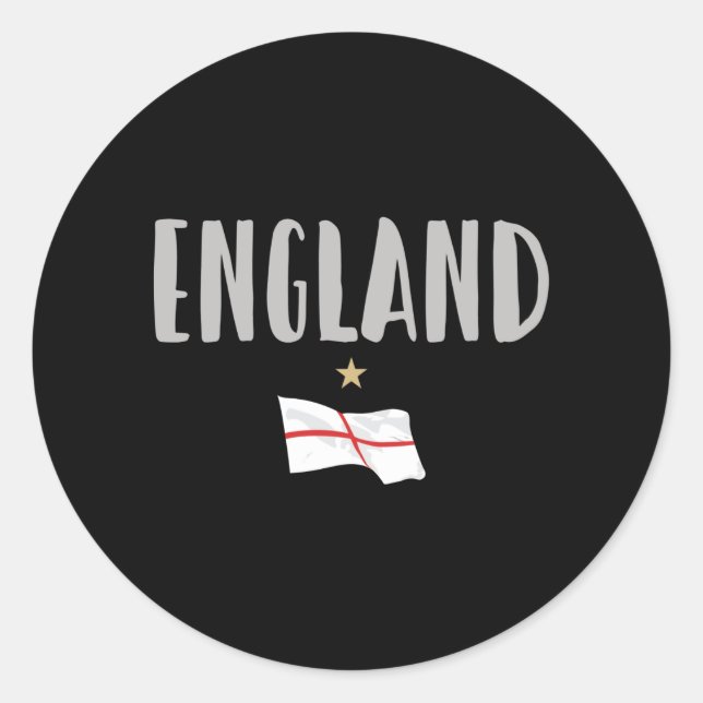 Sticker Rond Angleterre Fan Shirt Anglais Drapeau (Devant)