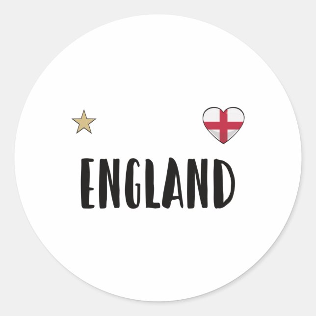 Sticker Rond Angleterre Fan Shirt Anglais Drapeau (Devant)