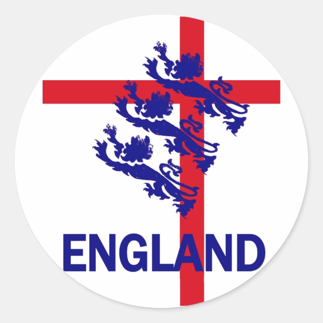 Sticker Rond Angleterre Royal standard et St George cross (Devant)