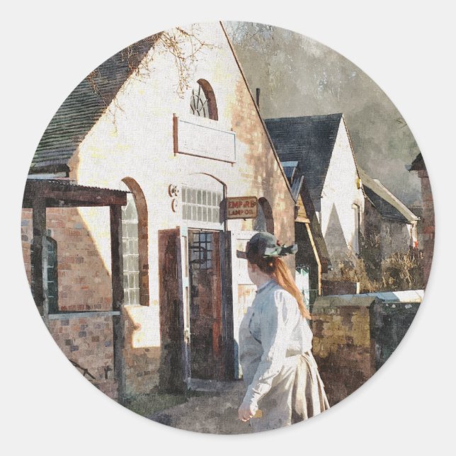STICKER ROND ANGLETERRE VICTORIENNE (Devant)