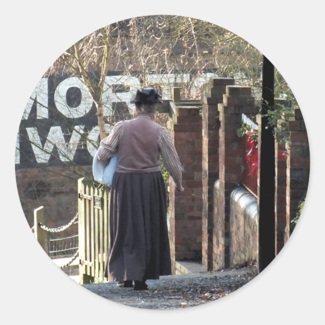 STICKER ROND ANGLETERRE VICTORIENNE (Devant)