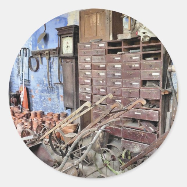 STICKER ROND ANGLETERRE VICTORIENNE (Devant)