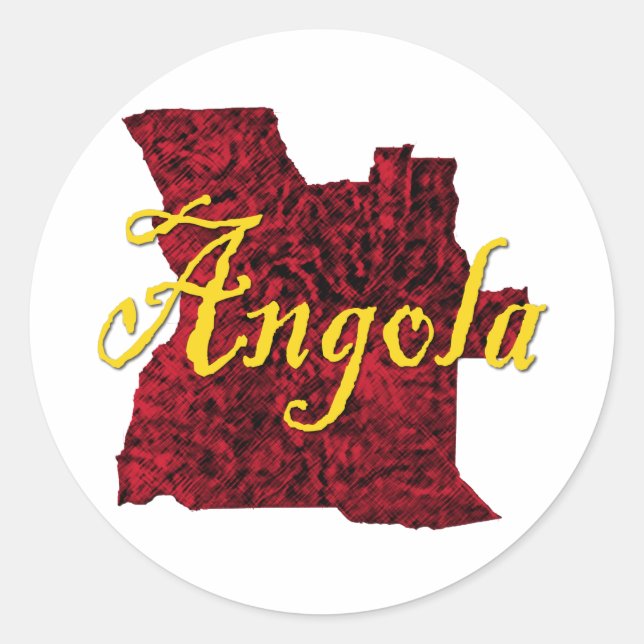 Sticker Rond Angola (Devant)