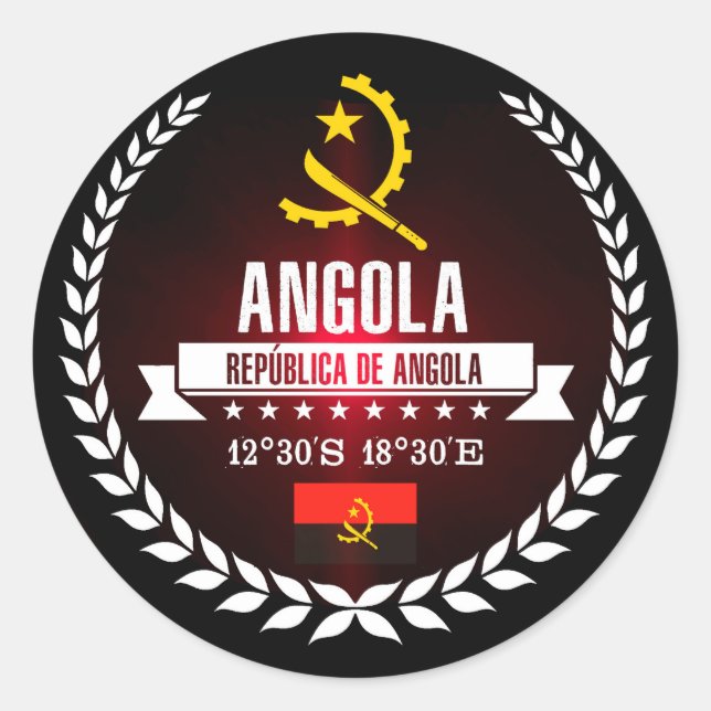 Sticker Rond Angola (Devant)