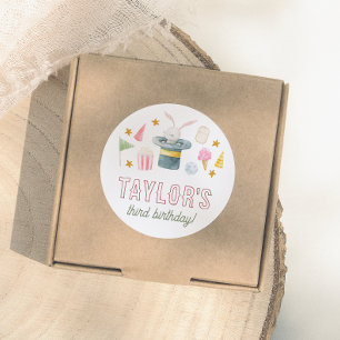 Sticker Rond Animal Circus   Carnaval d'aquarelle