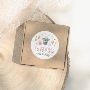 Sticker Rond Animal Circus   Carnaval d'aquarelle