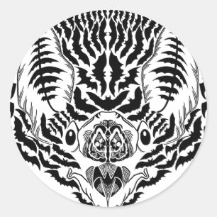 Sticker Rond Animal d'esprit de batte