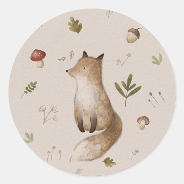 Sticker Rond animal forestier (Devant)