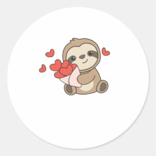Sticker Rond Animal préféré de Sloth Cute