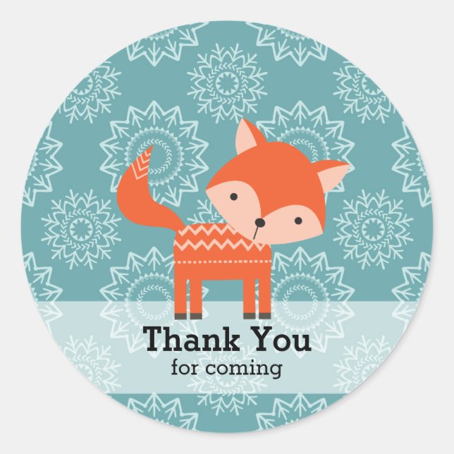 Sticker Rond Animal sauvage mignon (Devant)