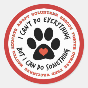 Sticker Rond ANIMAL SAUVETAGE Secourt de chat, TNR - Je peux fa