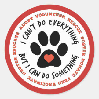 Sticker Rond ANIMAL SAUVETAGE Secourt de chat, TNR - Je peux fa