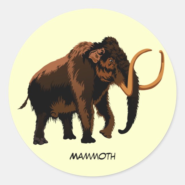 Sticker Rond Animated Mammoth (Devant)