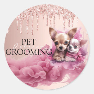 Sticker Rond Animaux Animaux Animaux Spas Grossissant Salon Chi