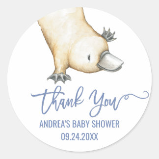 Sticker Rond Animaux australiens | Platypus Merci Favoriser