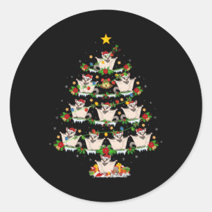 Sticker Rond Animaux de compagnie Xmas Lumières Père Noël Glide