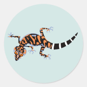Sticker Rond Animaux sauvages - Ground GECKO - Espèces en voie