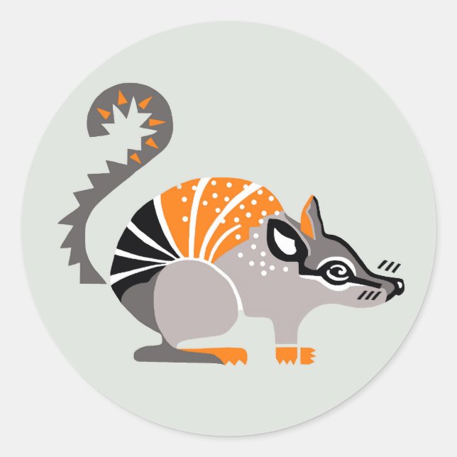 Sticker Rond Animaux sauvages - NUMBAT - Conservation - Austral (Devant)