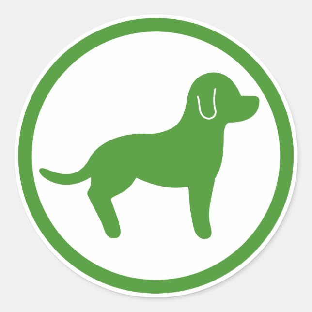 Sticker Rond Animaux verts et blancs bienvenus (Devant)
