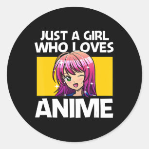 Sticker Rond Anime Art Pour Femmes Ados Filles Anime Merch Girl