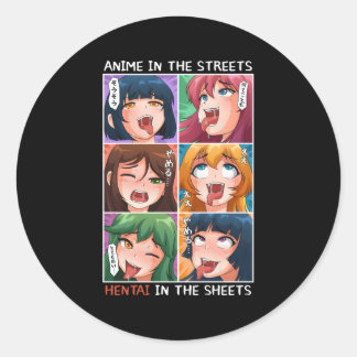 Sticker Rond Anime Dans Les Feuilles Anime