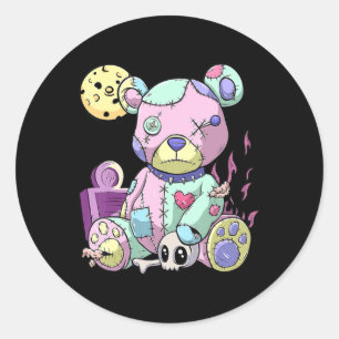 Sticker Rond Anime Girl Waifu Who Loves Anime Ramen And Sketchi