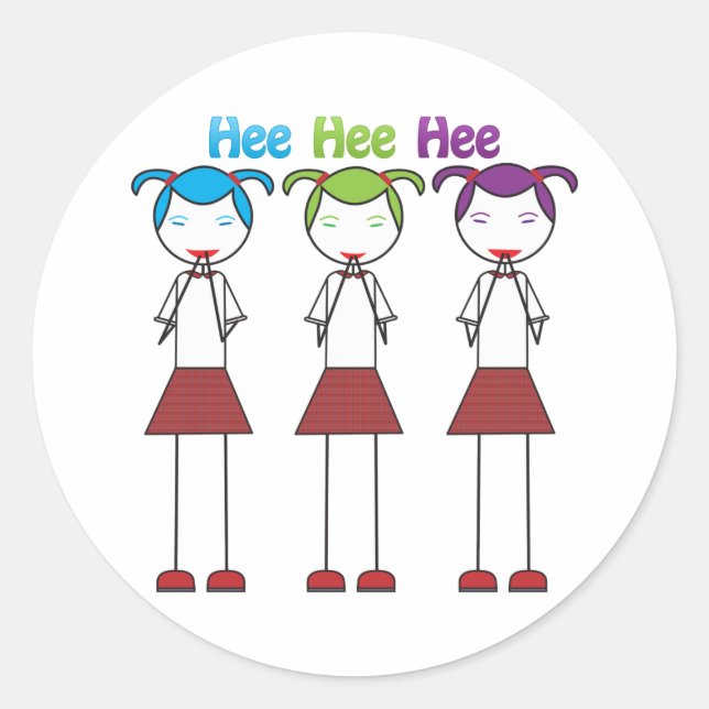 Sticker Rond Anime Japonaise Filles Giggigler (Devant)