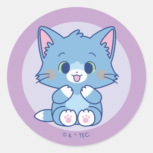 Sticker Rond Anime Tom et Jerry - Tom (Devant)