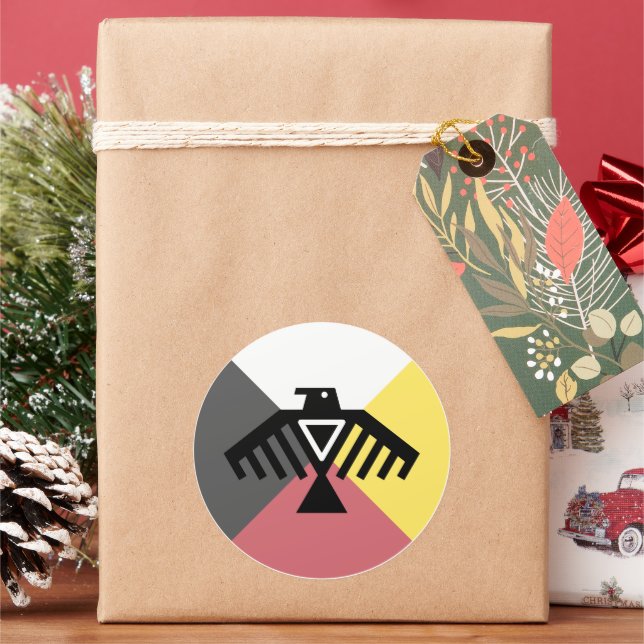 Sticker Rond anishinaabe (vacances)